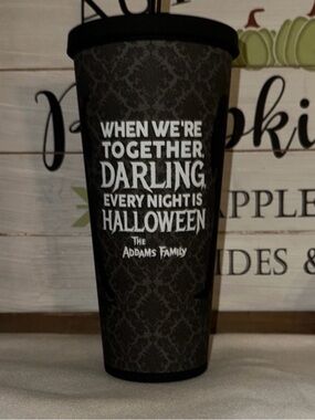 The Addams Family Black 20oz Matte Tumbler